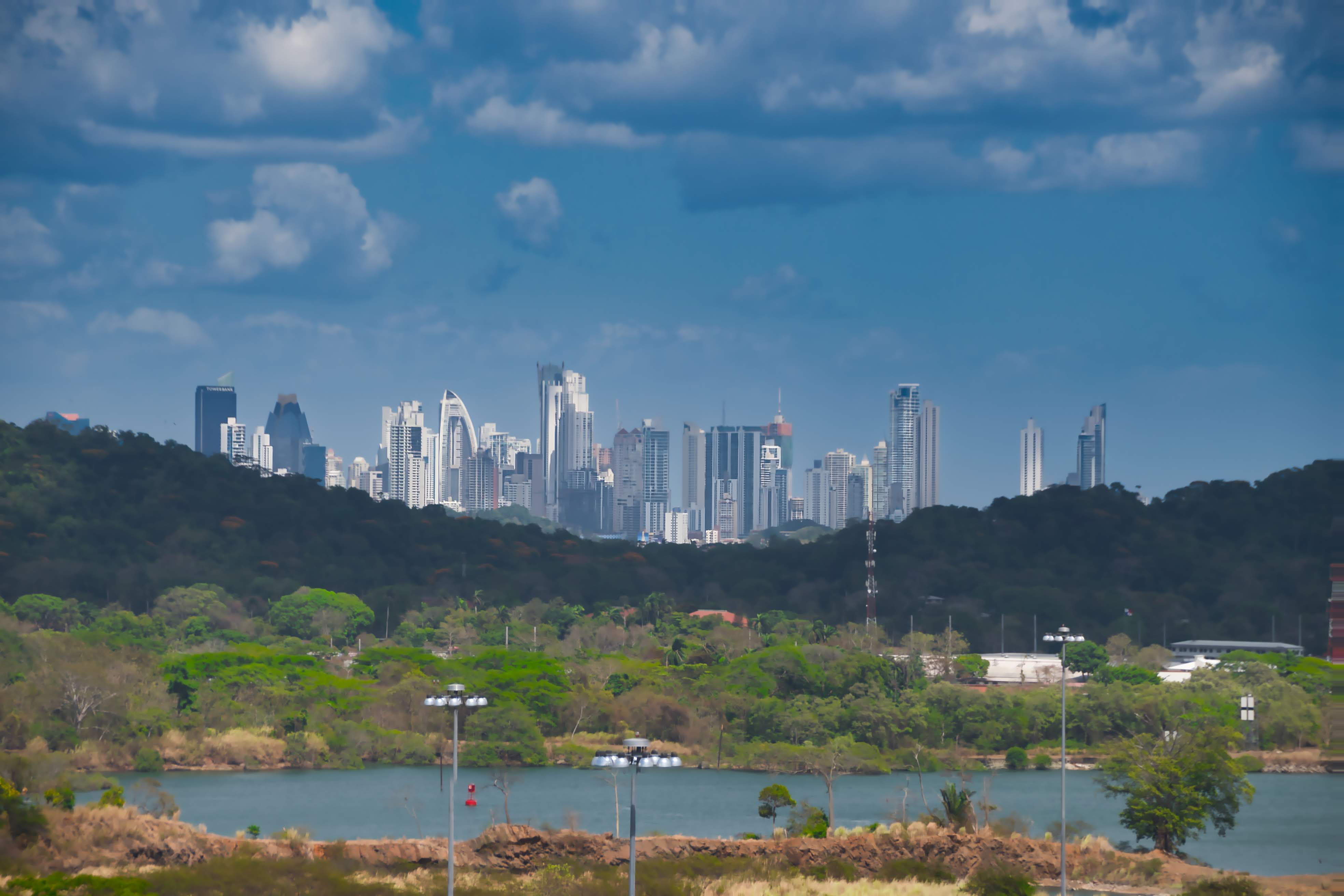 Panama City from the Panama Canal
